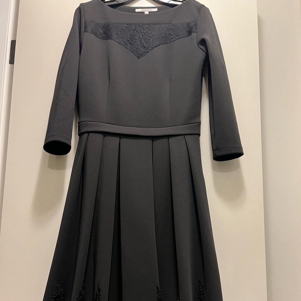 Elegant dress, with nice lace on chest and around the skirt